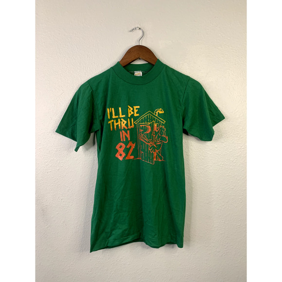 Vintage Graduation Shirt Thru In 82 Feltner Tee Sportswear VTG 1982 Small - Picture 1 of 7